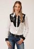 Studio West Womens Western Shirt ~ Vintage White