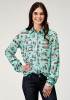 Womens Roper Western Shirt ~ DESERT TOILE PRT RAYON, 