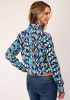Womens Western Embroidered Cowgirl Shirt ~MODERN AZTEC