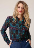 Womens Western Shirt ~ Jewel Tone Paisley