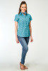 Womens Roper Western Shirt ~ LAKE MEDALLION