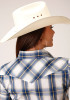 Womens Short Sleeve Cowgirl Shirt ~ DENIM OMBRE