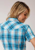 Womens Short Sleeve Western Shirt ~ BLUE MESA