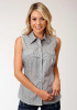 Womens Sleeveless Cowgirl Shirt ~ SMOKE MEDALLION