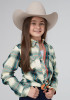 Girl's Western Cowgirl Shirt ~ TILE PLAID