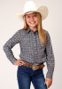 Girl's Western Cowgirl Shirt ~SILVER FOULARD