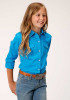 Girl's Western Cowgirl Shirt ~ TURQUOISE