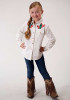 Girl's Western Cowgirl Shirt ~ Desert Embroidered White Denim