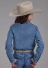 Girl's Western Cowgirl Shirt ~ DENIM BLUE WESTERN SHIRT
