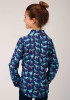 Girl's Western Cowgirl Shirt ~Wild Horse Printed