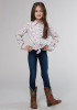 Roper Girls Western Shirt ~ SCATTERED AZTEC PRINTED RAYON,