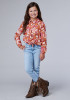 Roper Girls Western Shirt ~ GROOVY CACTI PRINTED RAYON BLOUSE,