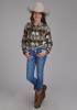 Girl's Western Cowgirl Shirt ~ ICON AZTEC PRT RAYON