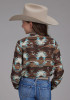 Girl's Western Cowgirl Shirt ~ ICON AZTEC PRT RAYON