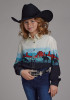 Girl's Western Cowgirl Shirt ~ WESTERN BORDER PRINTED RAYON