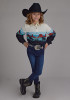 Girl's Western Cowgirl Shirt ~ WESTERN BORDER PRINTED RAYON