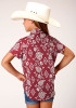 Girl's Western Cowgirl Shirt ~RED TROPICS