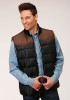 Men's Western Vest ~ QUILTED POLY-FILLED VEST