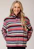 Womens HORIZONTAL STRIPE FLEECE