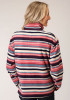 Womens HORIZONTAL STRIPE FLEECE