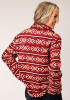 Womens BERRY AZTEC FLEECE
