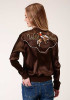 Wild West Brown Satin Bomber