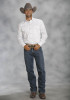 White Mens Western Shirt | White Mens Snap Shirt
