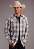 Stetson Flannel Shirt ~ BRUSHED TWILL CHARCOAL, GREY, & CREAM