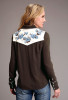 Stetson Womens Western Cowgirl Shirt ~ SOLID RAYON WESTERN LS BLOUSE