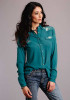 Stetson Womens Blouse : Turquoise rayon