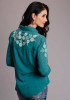 Stetson Womens Blouse : Turquoise rayon
