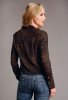 Womens Western Long Sleeve Shirt ~ PATCHWORK BANDANA PRINT