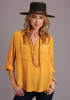 Stetson Womens Blouse : Gold Crepe