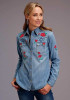 Stetson Womens Blouse : BOYFRIEND FIT DARK DENIM