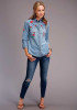Stetson Womens Blouse : BOYFRIEND FIT DARK DENIM