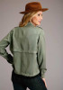 Stetson Womens OLIVE GREEN TENCEL JACKET