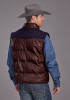 Western Vest  ~ SMOOTHED BRUNISH BROWN LEATHER VEST