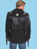 Scully Men's Leather Fringe and Handlaced Western Jacket
