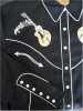 Scully Men's Rock N Roll Guitar Embroidered Retro Western Shirt CLOSEOUT