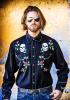 Mens Embroidered Western Shirt - Rockabilly - - CLOSEOUT