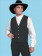 Wahmaker® Mens Black Wool Western Bankers Vest