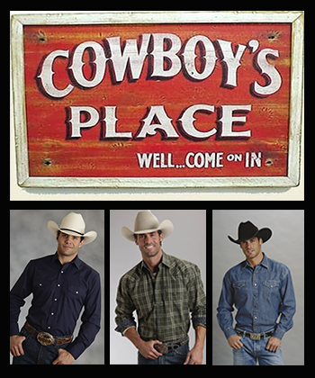 Cowboys wearing western shirts and vests