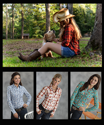 Long Sleeve Western Shirts being worn by cowgirls