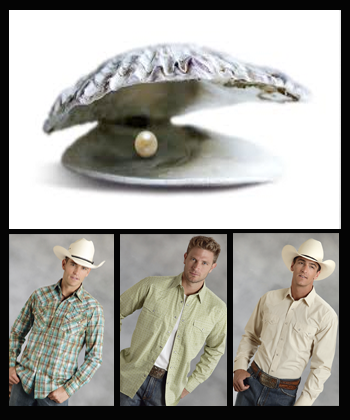 men wearing different kinds of pearl snap shirts