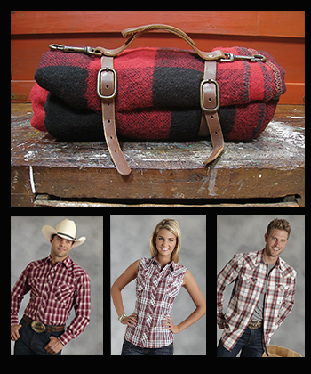 Cowboy wearing a plaid shirt